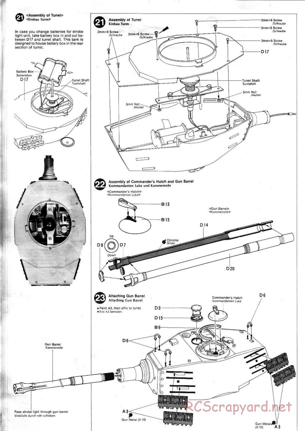 Tamiya - King Tiger (Production Turret) - 1/16 Scale Chassis - Manual - Page 10