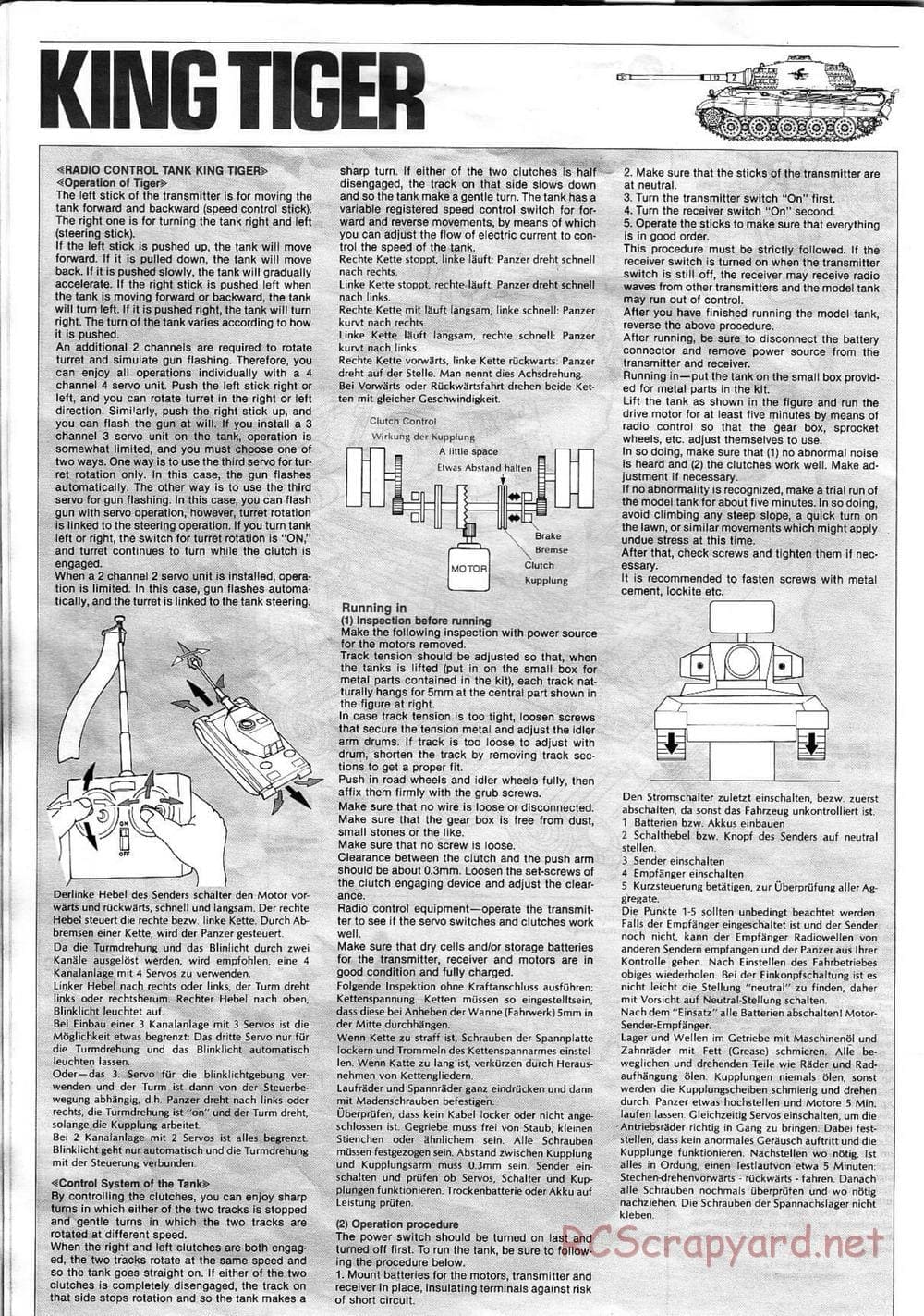 Tamiya - King Tiger (Production Turret) - 1/16 Scale Chassis - Manual - Page 16