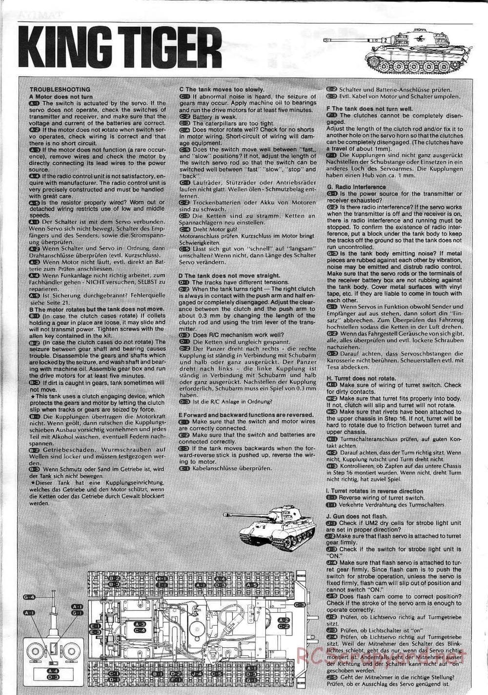 Tamiya - King Tiger (Production Turret) - 1/16 Scale Chassis - Manual - Page 18