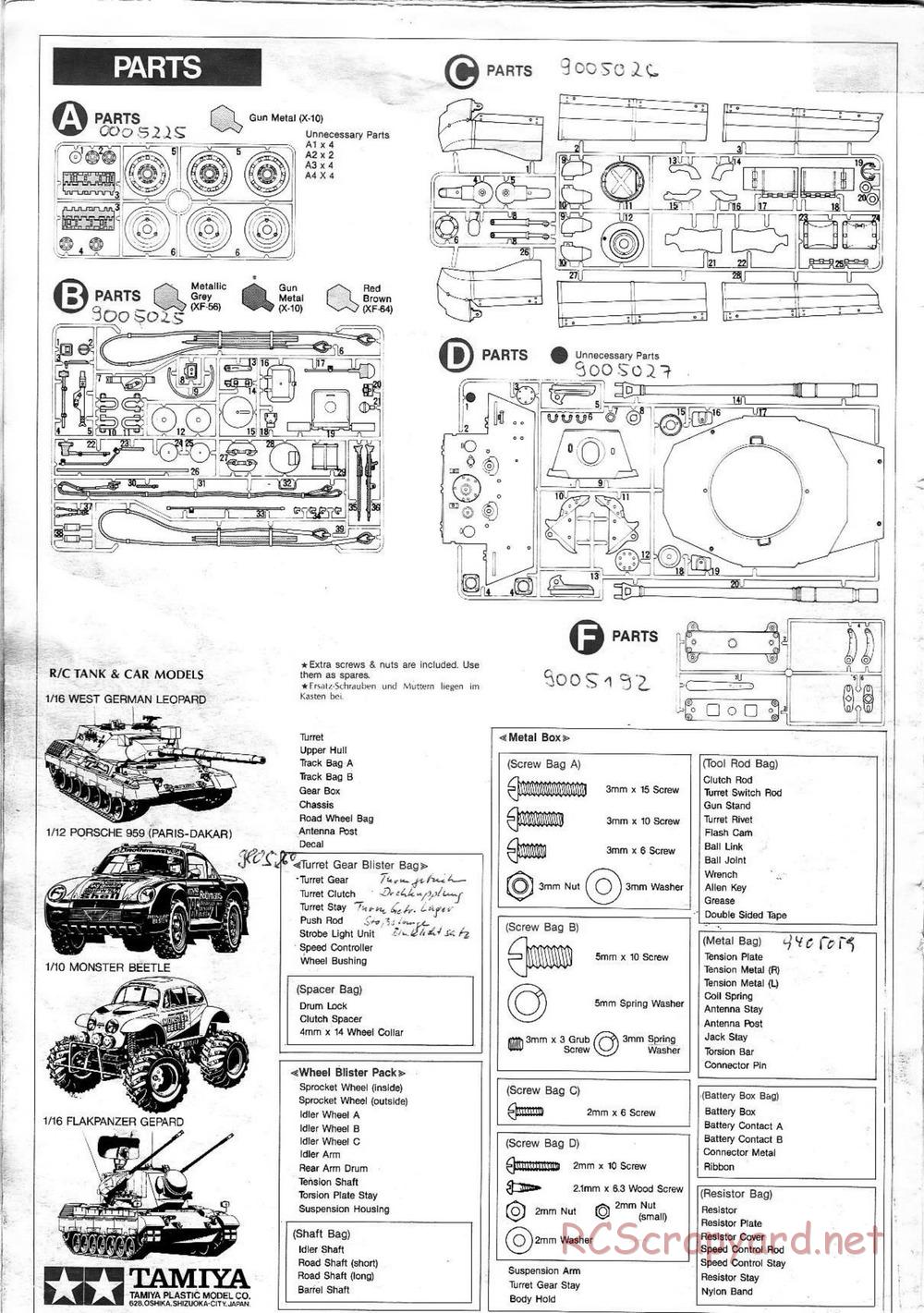 Tamiya - King Tiger (Production Turret) - 1/16 Scale Chassis - Manual - Page 20