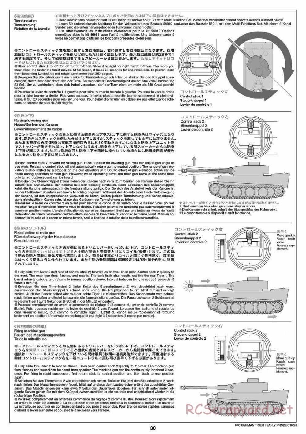 Tamiya - Tiger I Early Production - 1/16 Scale Chassis - Manual - Page 30