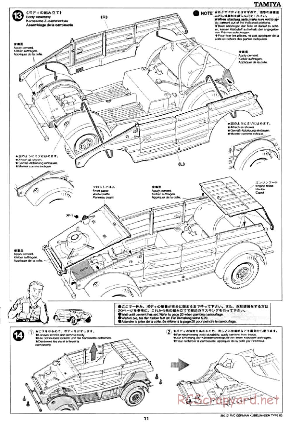 Tamiya - Kubelwagen Type 82 Chassis - Manual - Page 11