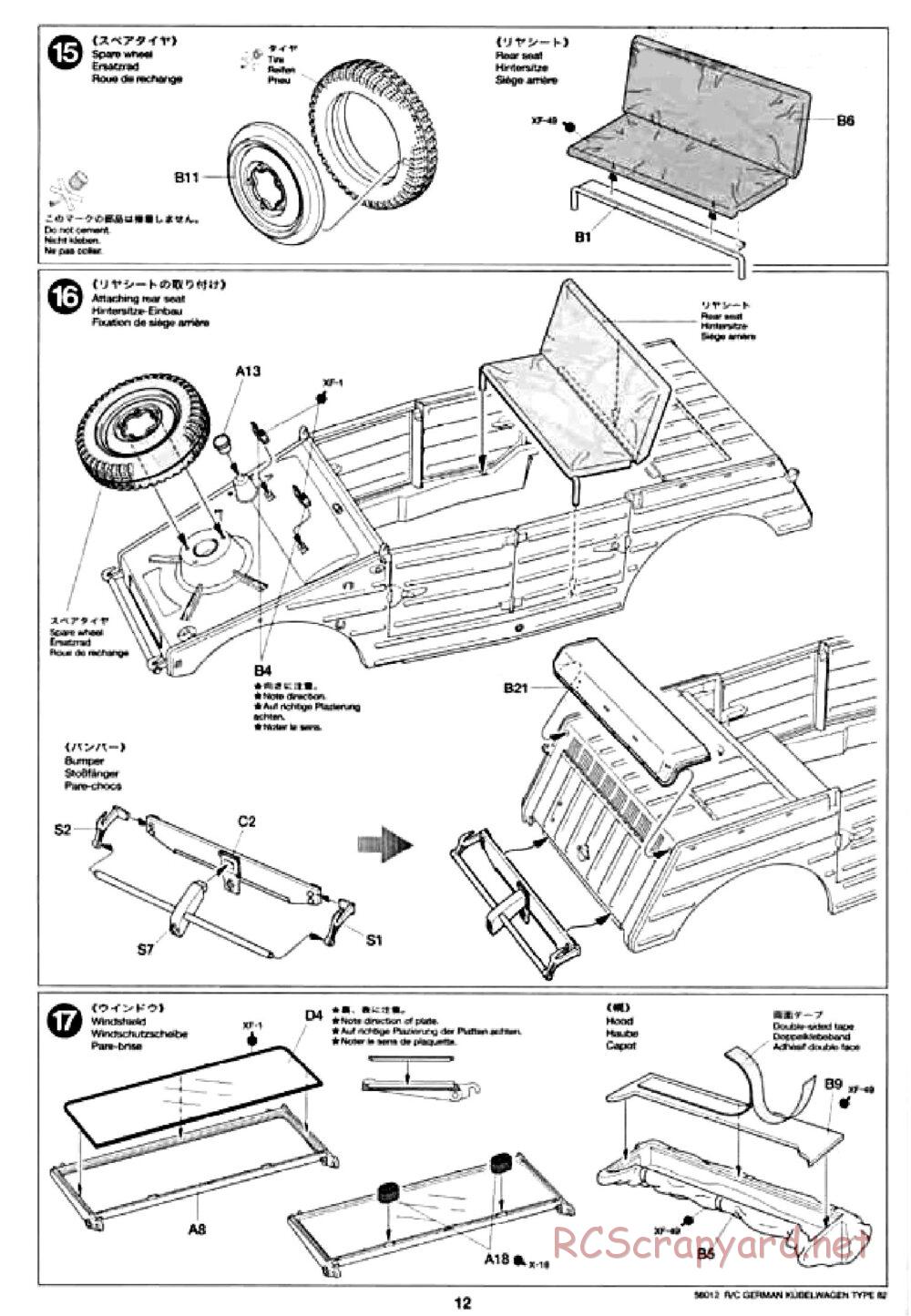 Tamiya - Kubelwagen Type 82 Chassis - Manual - Page 12