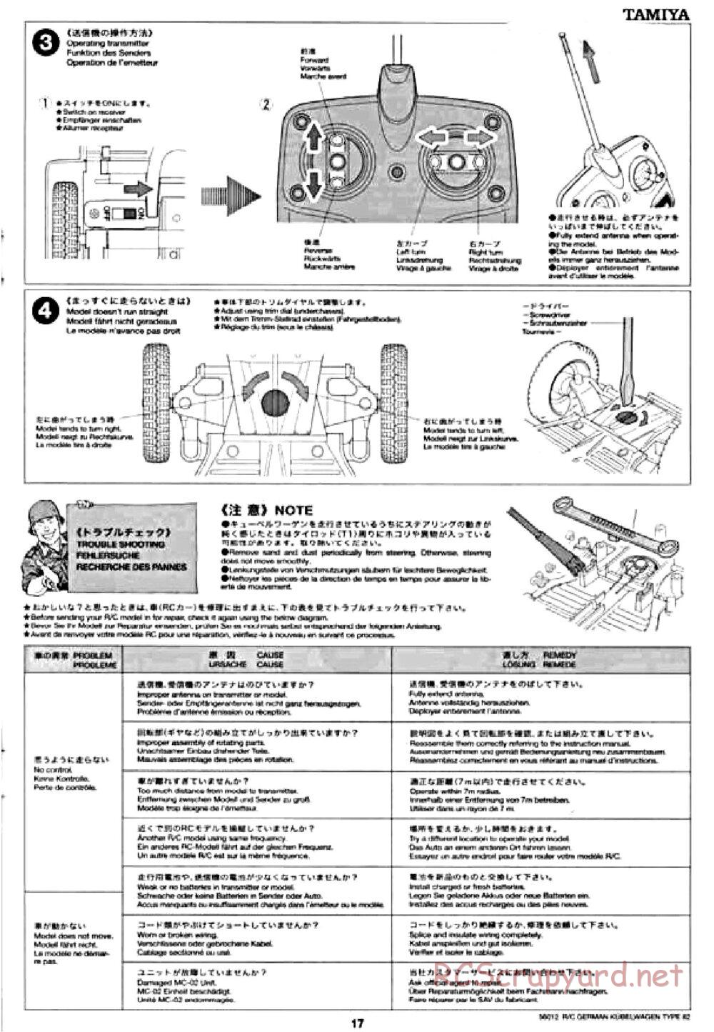 Tamiya - Kubelwagen Type 82 Chassis - Manual - Page 17