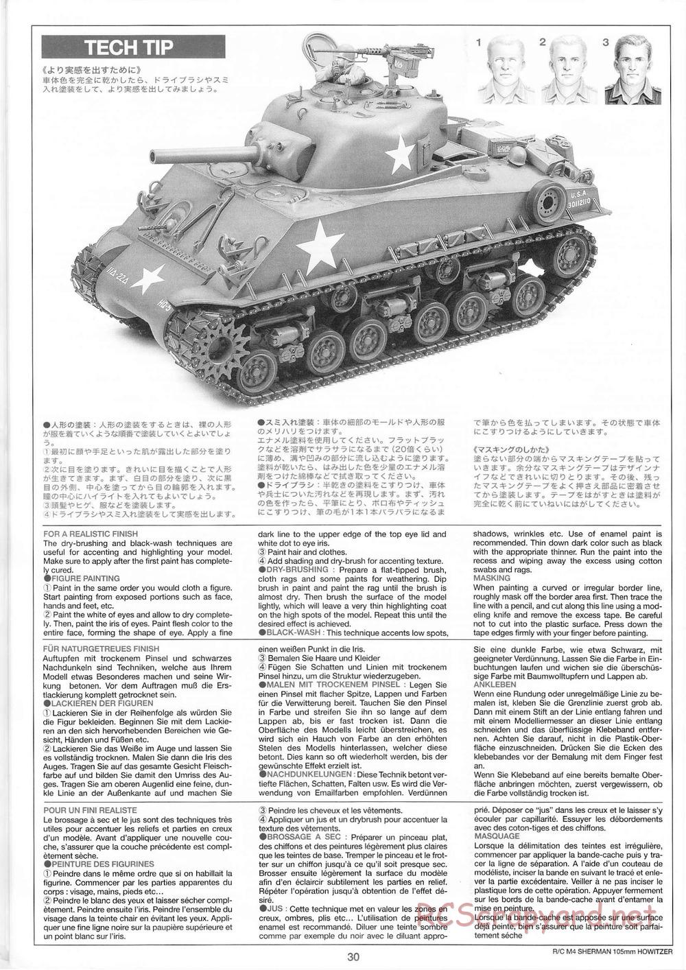 Tamiya - M4 Sherman 105mm Howitzer - 1/16 Scale Chassis - Manual - Page 33