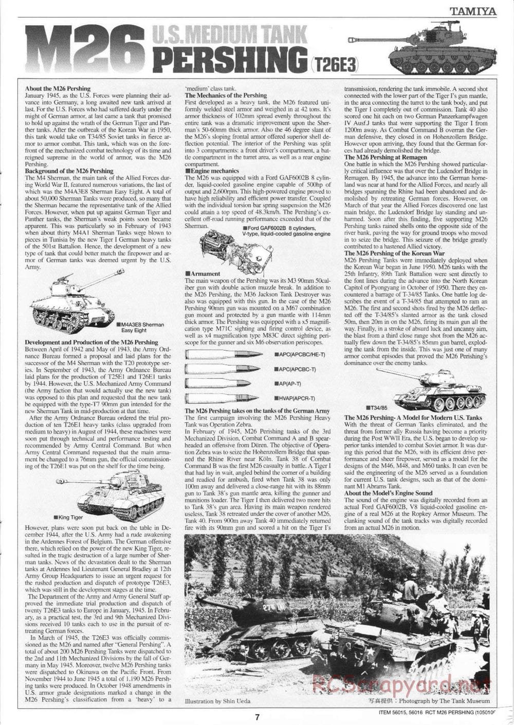 Tamiya - M26 Pershing - 1/16 Scale Chassis - Manual - Page 7