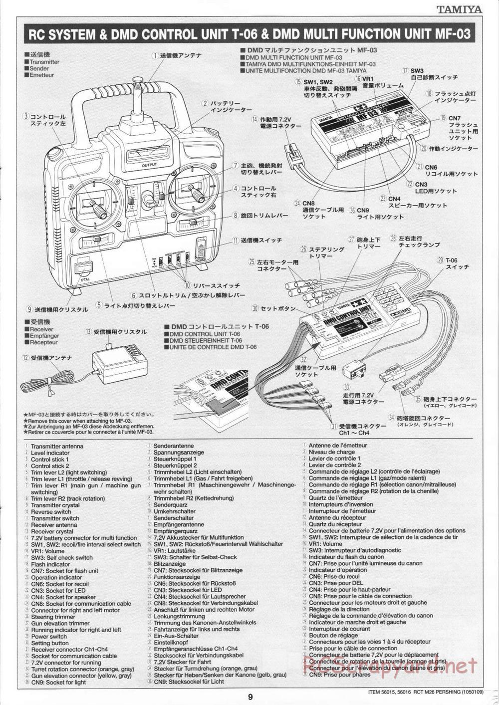 Tamiya - M26 Pershing - 1/16 Scale Chassis - Manual - Page 9