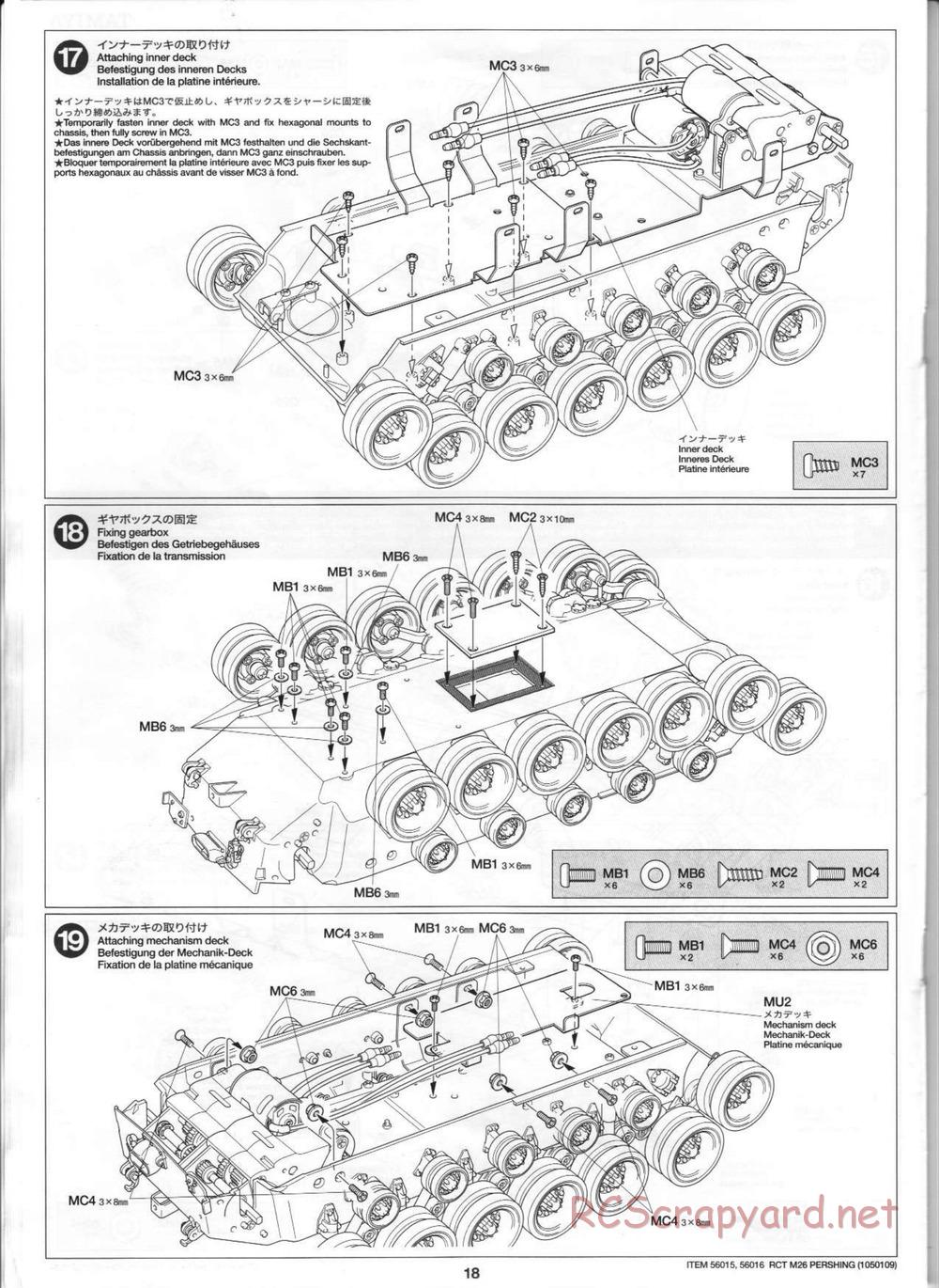 Tamiya - M26 Pershing - 1/16 Scale Chassis - Manual - Page 18