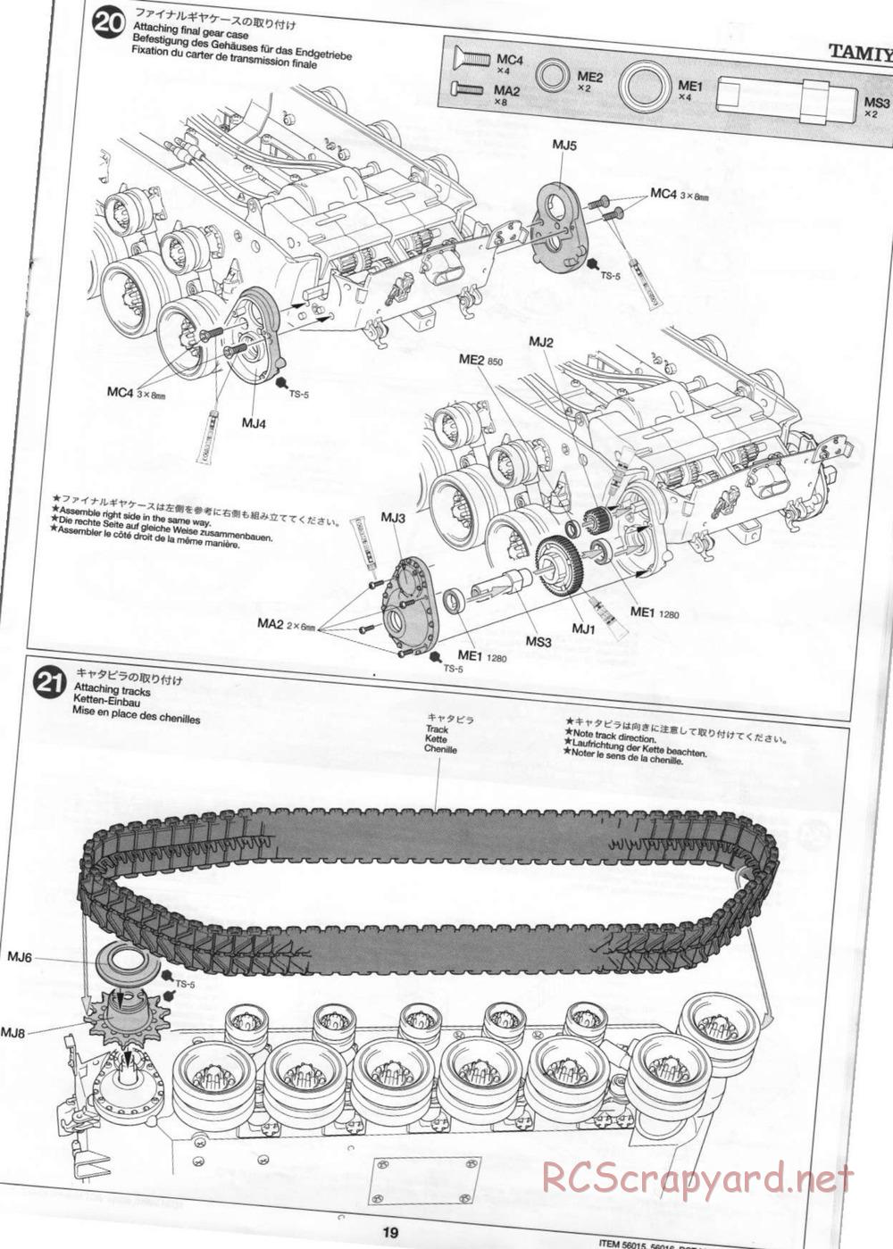 Tamiya - M26 Pershing - 1/16 Scale Chassis - Manual - Page 19