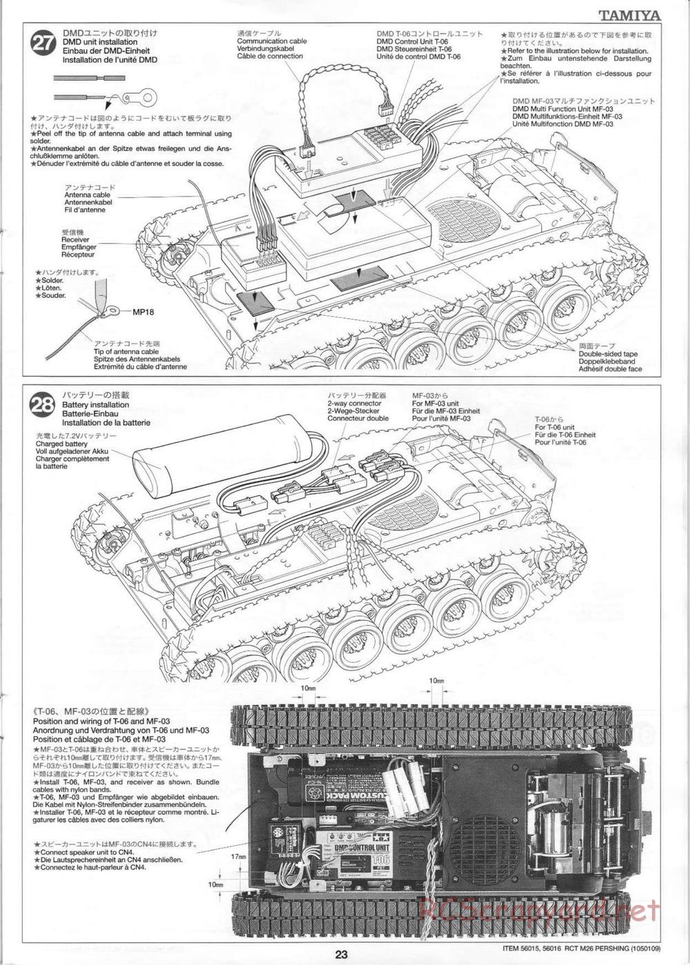 Tamiya - M26 Pershing - 1/16 Scale Chassis - Manual - Page 23
