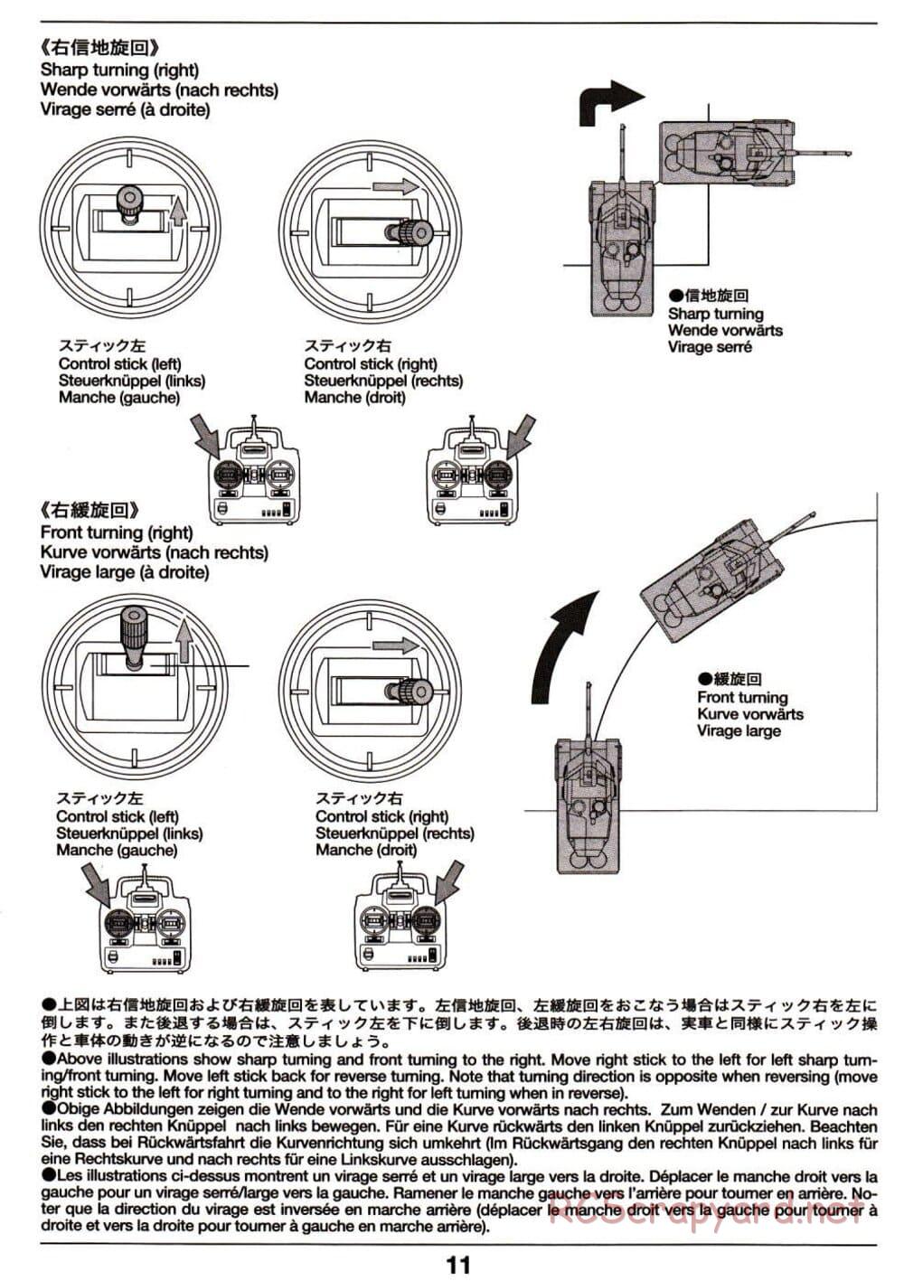 Tamiya - Leopard 2 A6 - 1/16 Scale Chassis - Operation Manual - Page 11