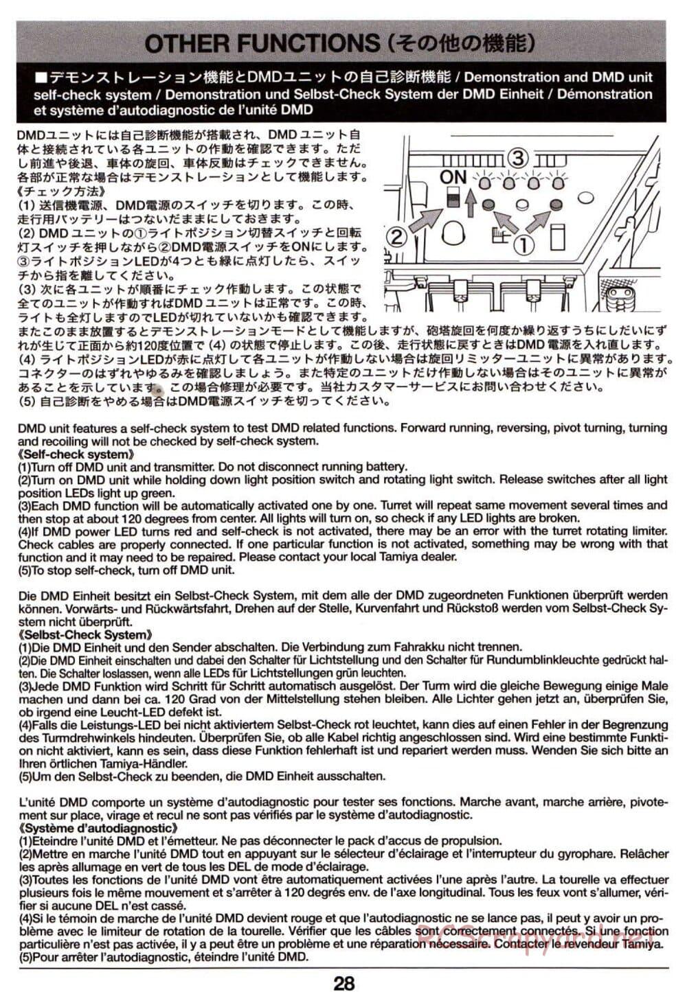 Tamiya - Leopard 2 A6 - 1/16 Scale Chassis - Operation Manual - Page 28