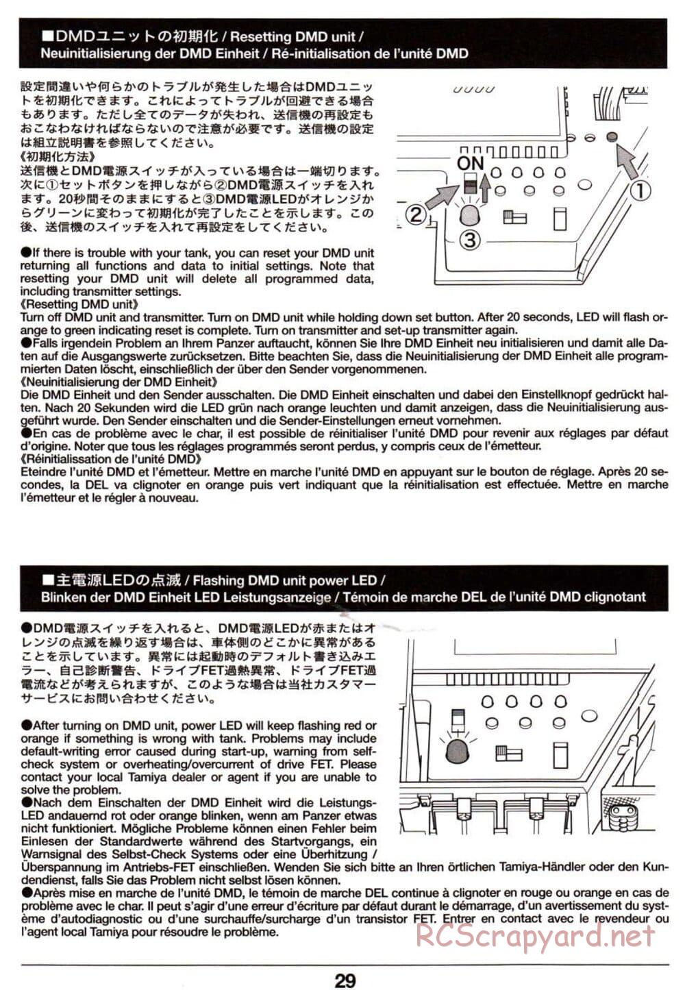 Tamiya - Leopard 2 A6 - 1/16 Scale Chassis - Operation Manual - Page 29