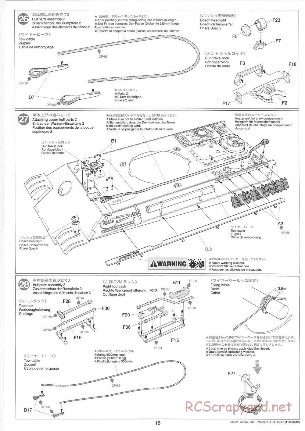 Tamiya - Panther Type G - 1/16 Scale Chassis - Manual - Page 18