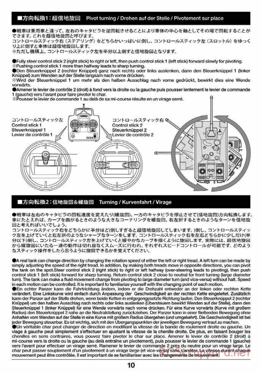 Tamiya - Jagdpanther - 1/16 Scale Chassis - Operation Manual - Page 10