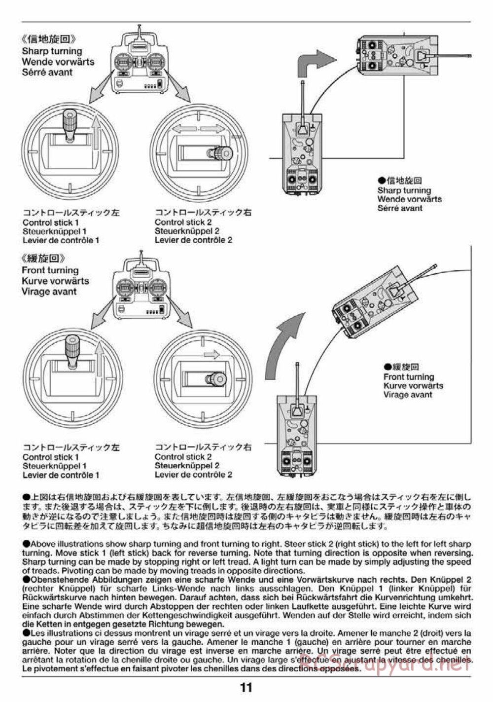 Tamiya - Jagdpanther - 1/16 Scale Chassis - Operation Manual - Page 11