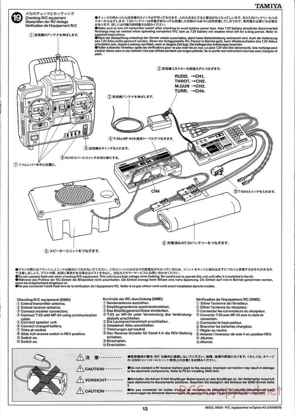 Tamiya - Jagdpanther - 1/16 Scale Chassis - Manual - Page 13