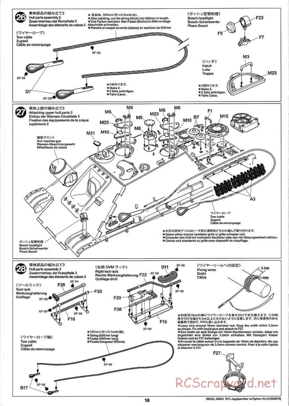 Tamiya - Jagdpanther - 1/16 Scale Chassis - Manual - Page 18