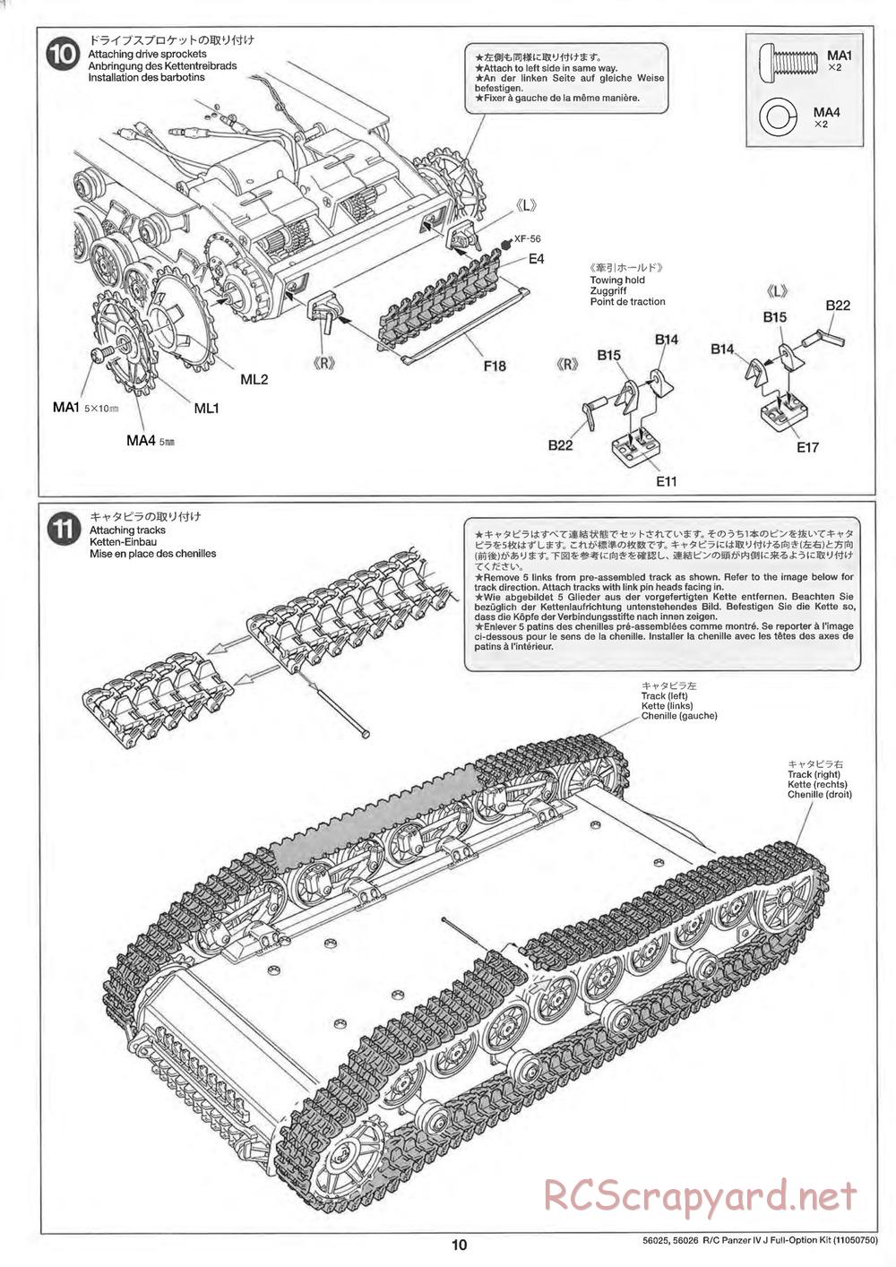 Tamiya - Panzerkampfwagen IV Ausf.J - 1/16 Scale Chassis - Manual - Page 10