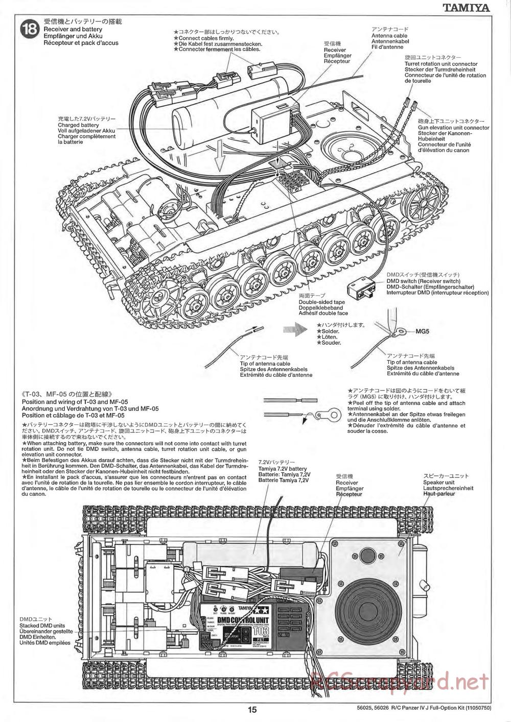 Tamiya - Panzerkampfwagen IV Ausf.J - 1/16 Scale Chassis - Manual - Page 15