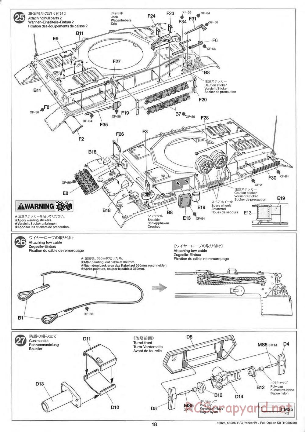 Tamiya - Panzerkampfwagen IV Ausf.J - 1/16 Scale Chassis - Manual - Page 18