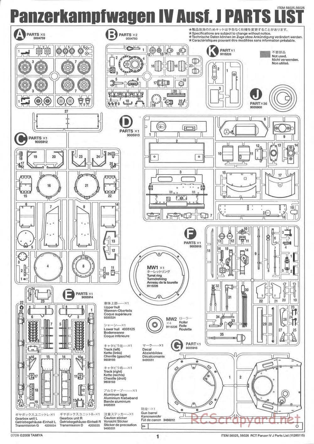 Tamiya - Panzerkampfwagen IV Ausf.J - 1/16 Scale Chassis - Manual - Page 25