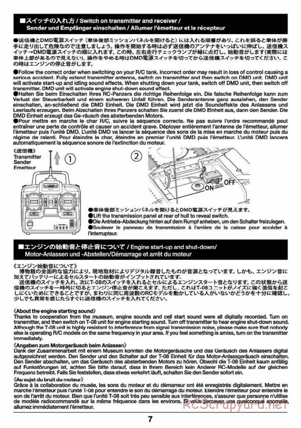 Tamiya - Russian Heavy Tank KV-2 Gigant - 1/16 Scale Chassis - Operation Manual - Page 7