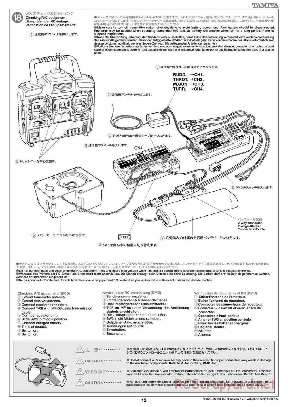 Tamiya - Russian Heavy Tank KV-2 Gigant - 1/16 Scale Chassis - Manual - Page 13