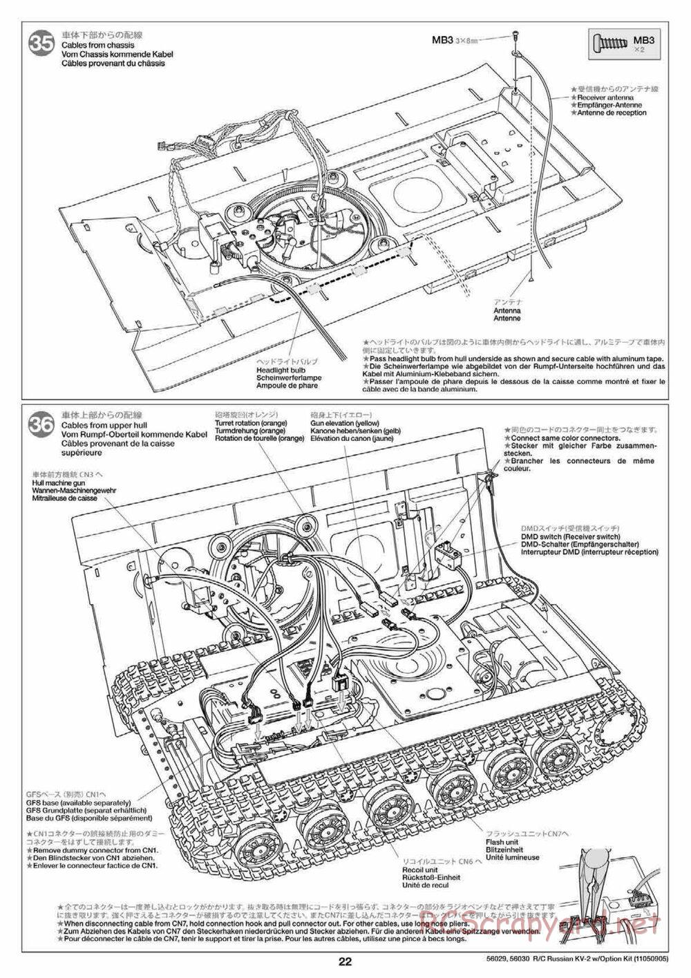 Tamiya - Russian Heavy Tank KV-2 Gigant - 1/16 Scale Chassis - Manual - Page 22