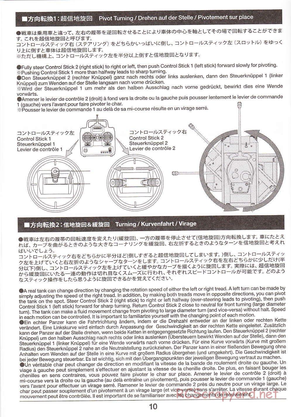 Tamiya - Super Sherman M-51 - 1/16 Scale Chassis - Operation Manual - Page 10