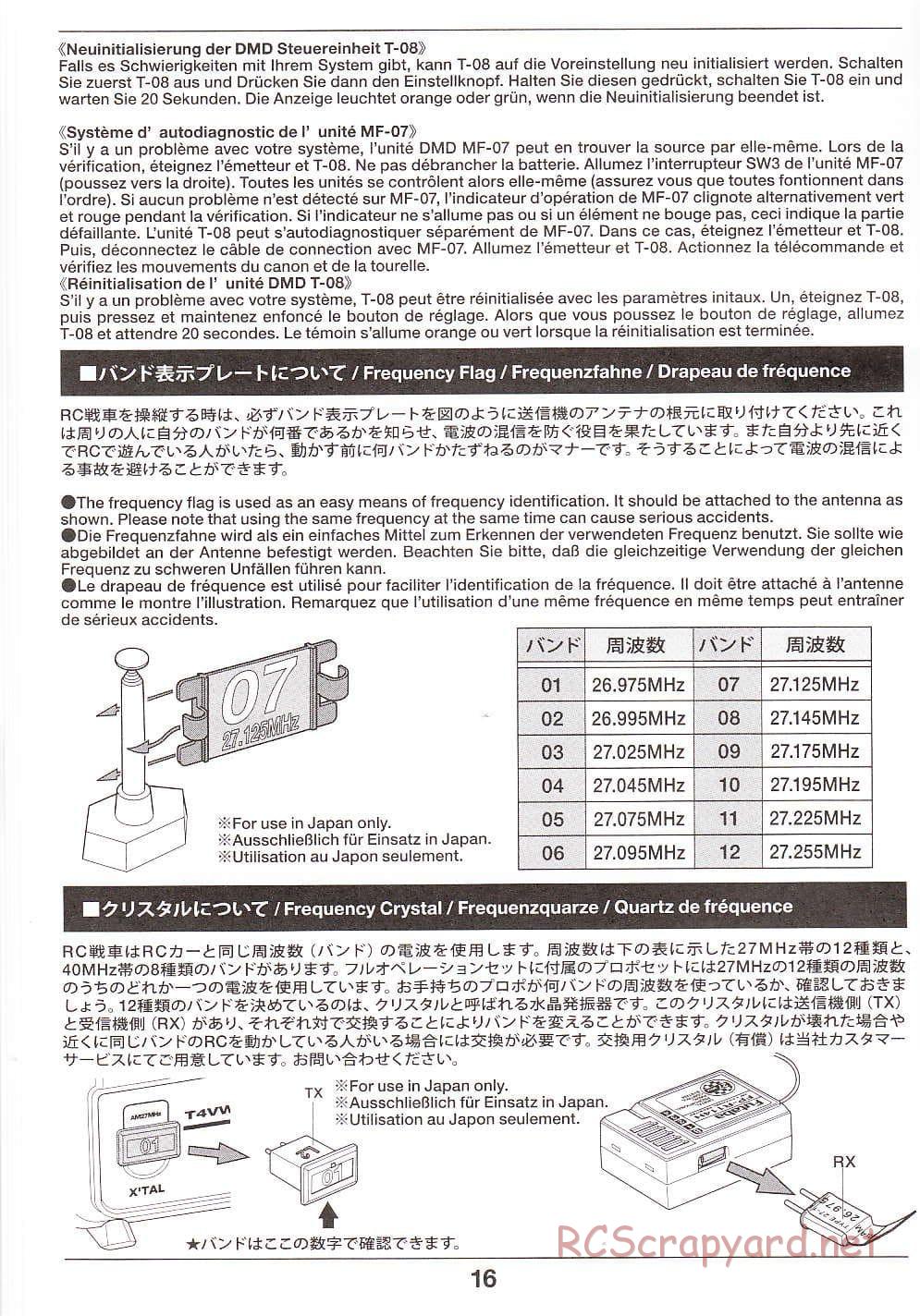 Tamiya - Super Sherman M-51 - 1/16 Scale Chassis - Operation Manual - Page 16