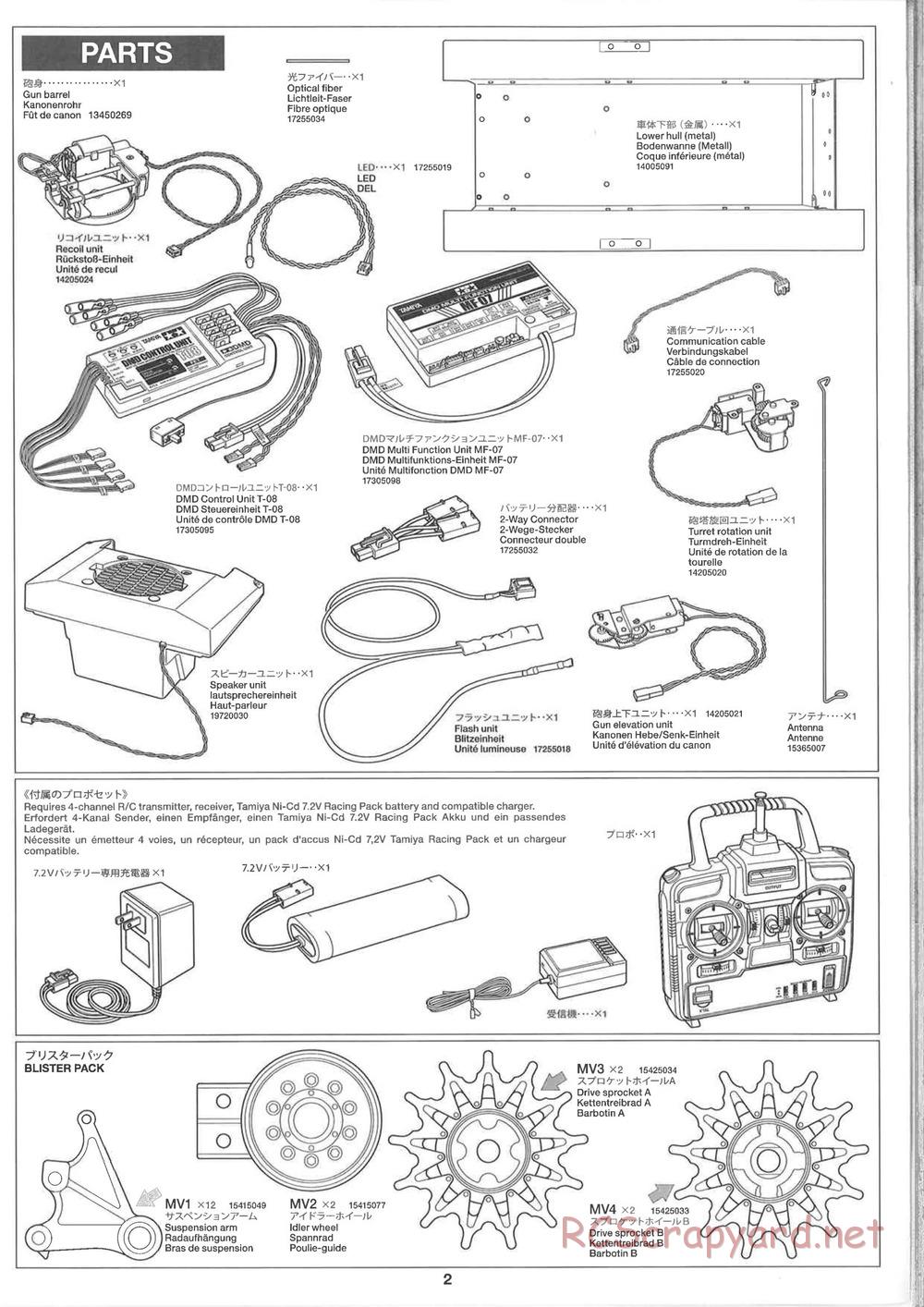 Tamiya - Super Sherman M-51 - 1/16 Scale Chassis - Manual - Page 22