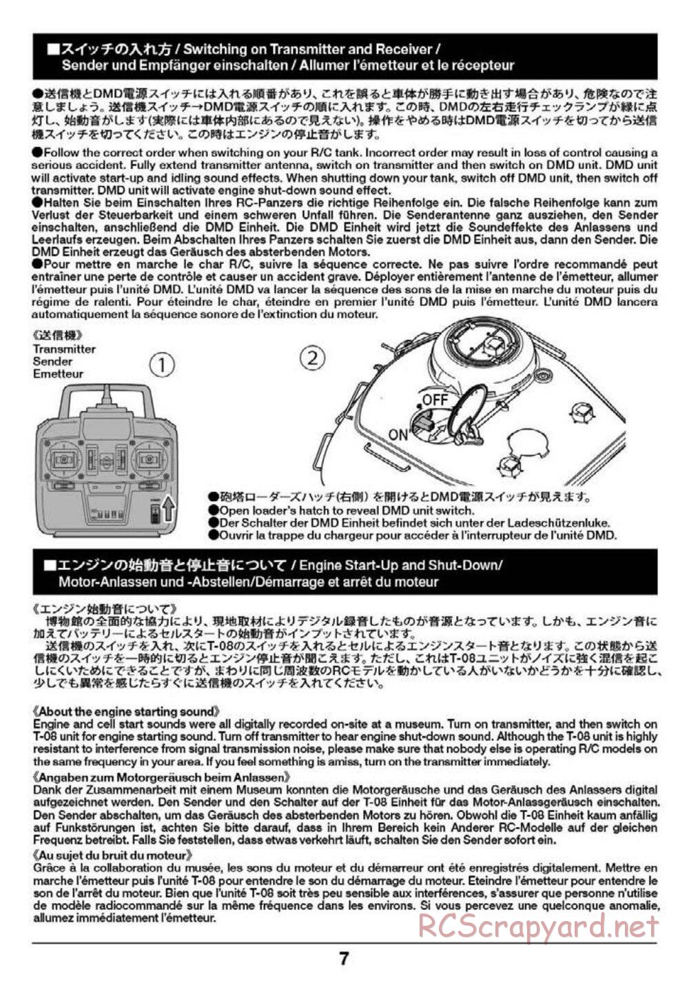 Tamiya - Russian Heavy Tank JS-2 1944 ChKZ - 1/16 Scale Chassis - Operation Manual - Page 7