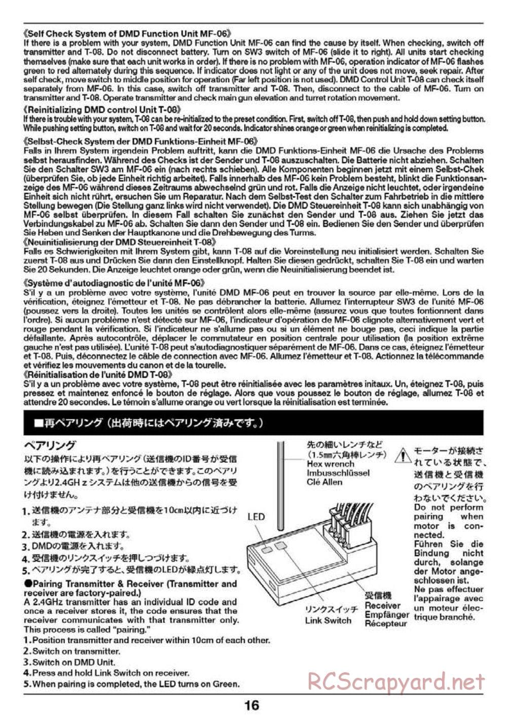 Tamiya - Russian Heavy Tank JS-2 1944 ChKZ - 1/16 Scale Chassis - Operation Manual - Page 16