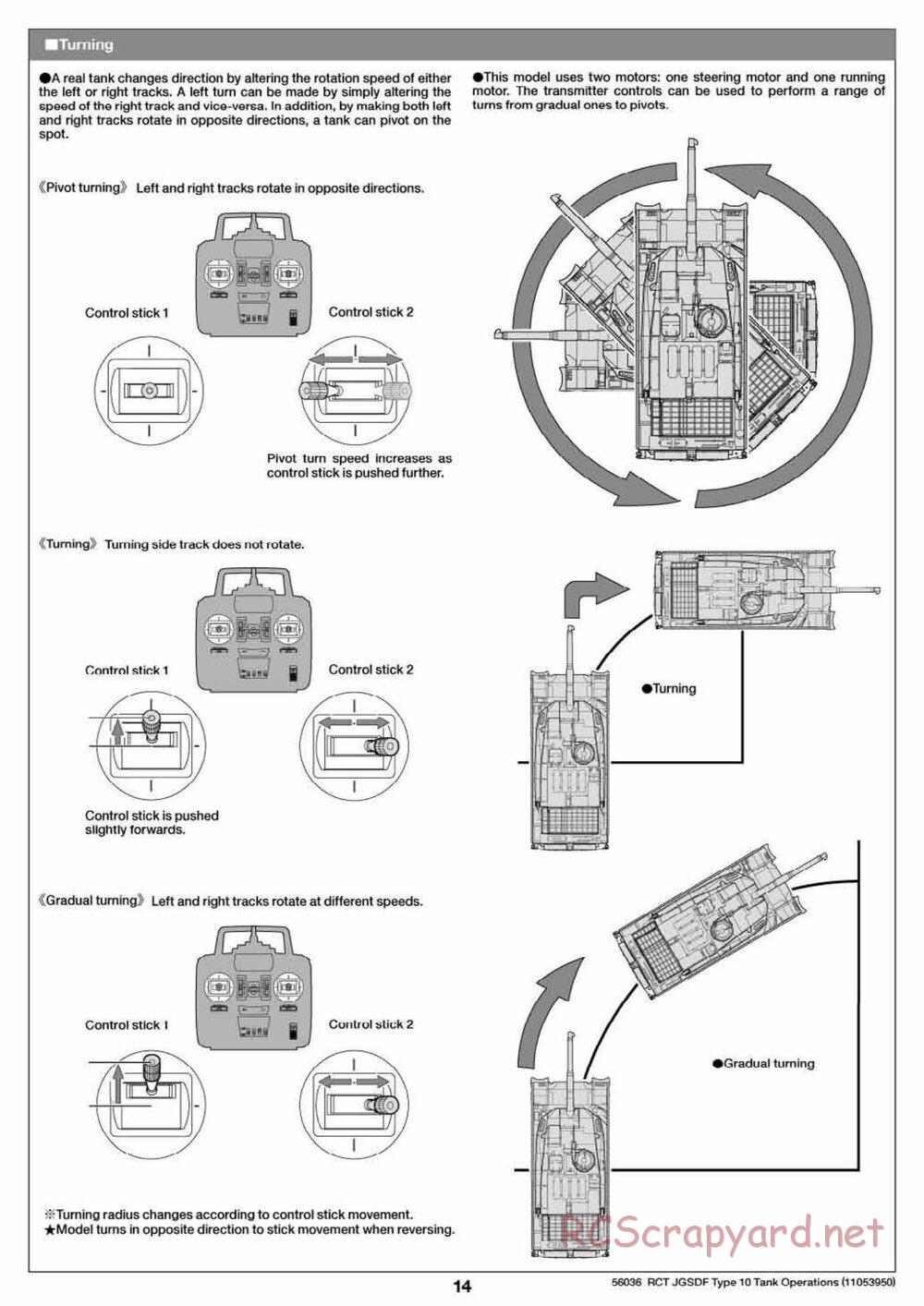 Tamiya - JGSDF Type 10 Tank - 1/16 Scale Chassis - Operation Manual - Page 4