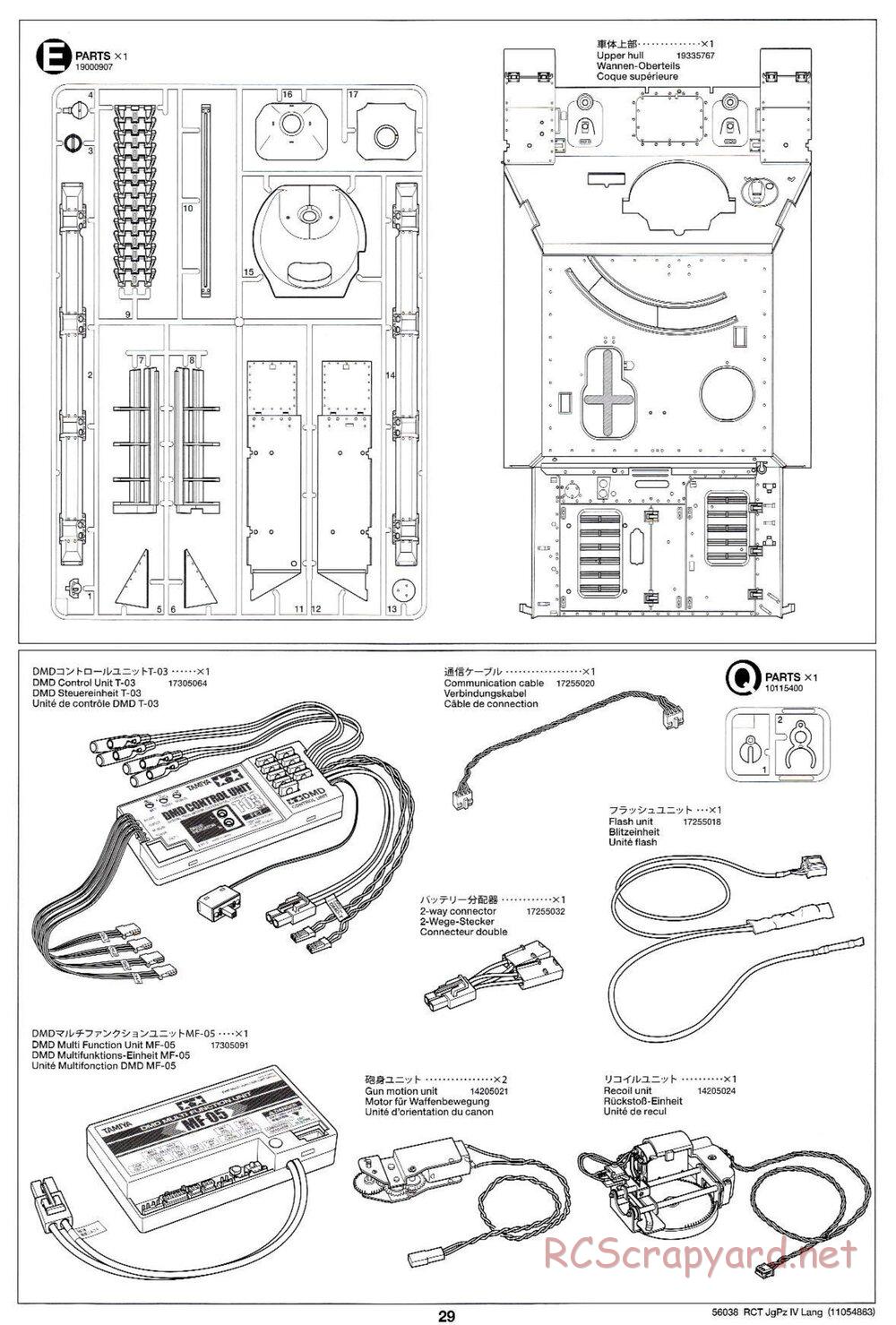 Tamiya - Jagdpanzer IV/70(V) Lang - 1/16 Scale Chassis - Manual - Page 29