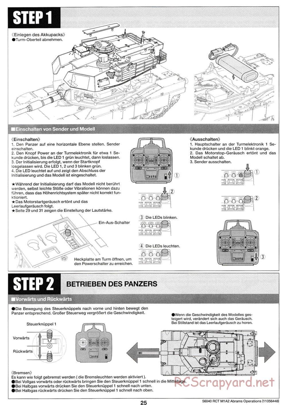 Tamiya - U.S. Main Battle Tank M1A2 Abrams - 1/16 Scale Chassis - Operation Manual - Page 3