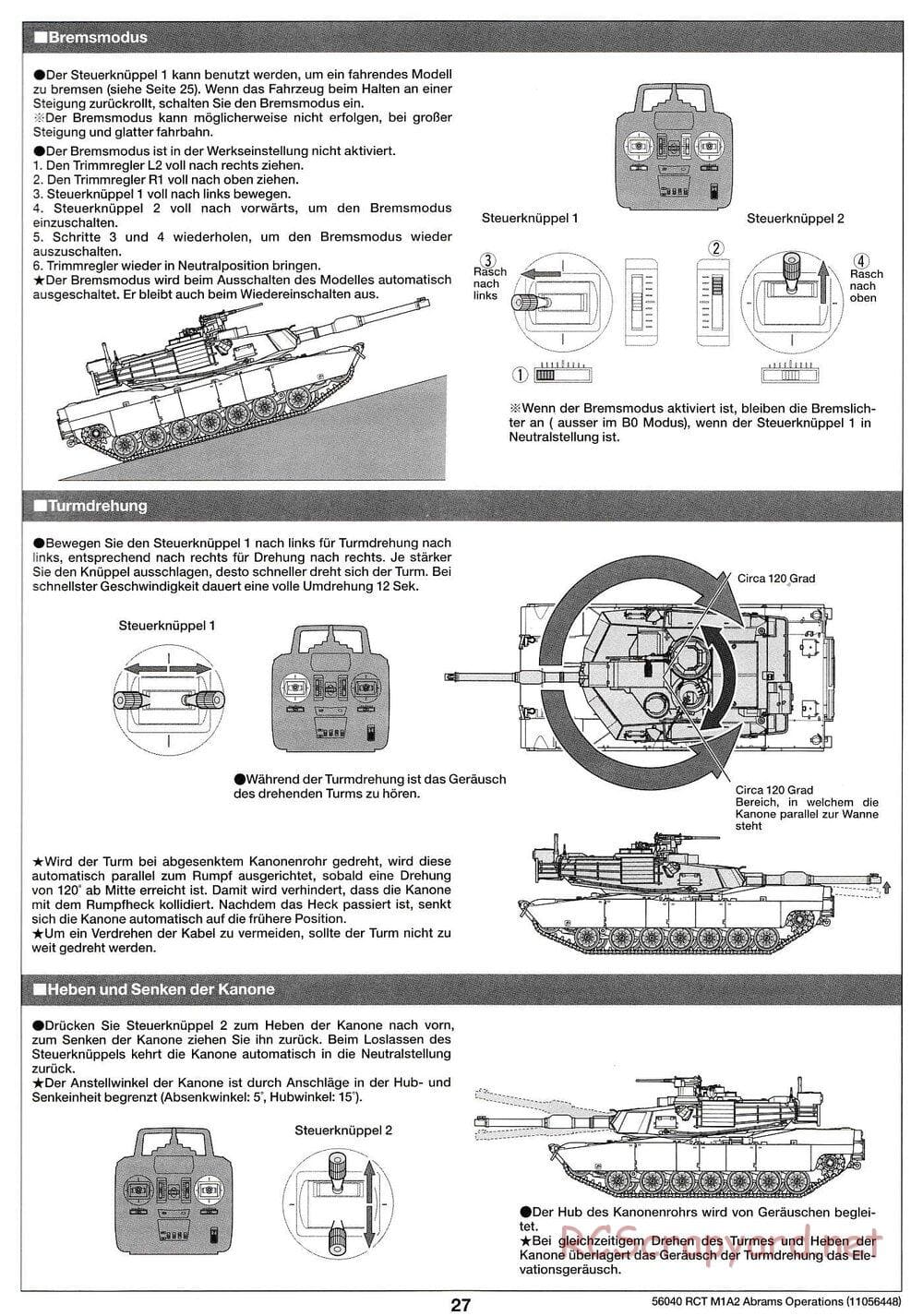 Tamiya - U.S. Main Battle Tank M1A2 Abrams - 1/16 Scale Chassis - Operation Manual - Page 5