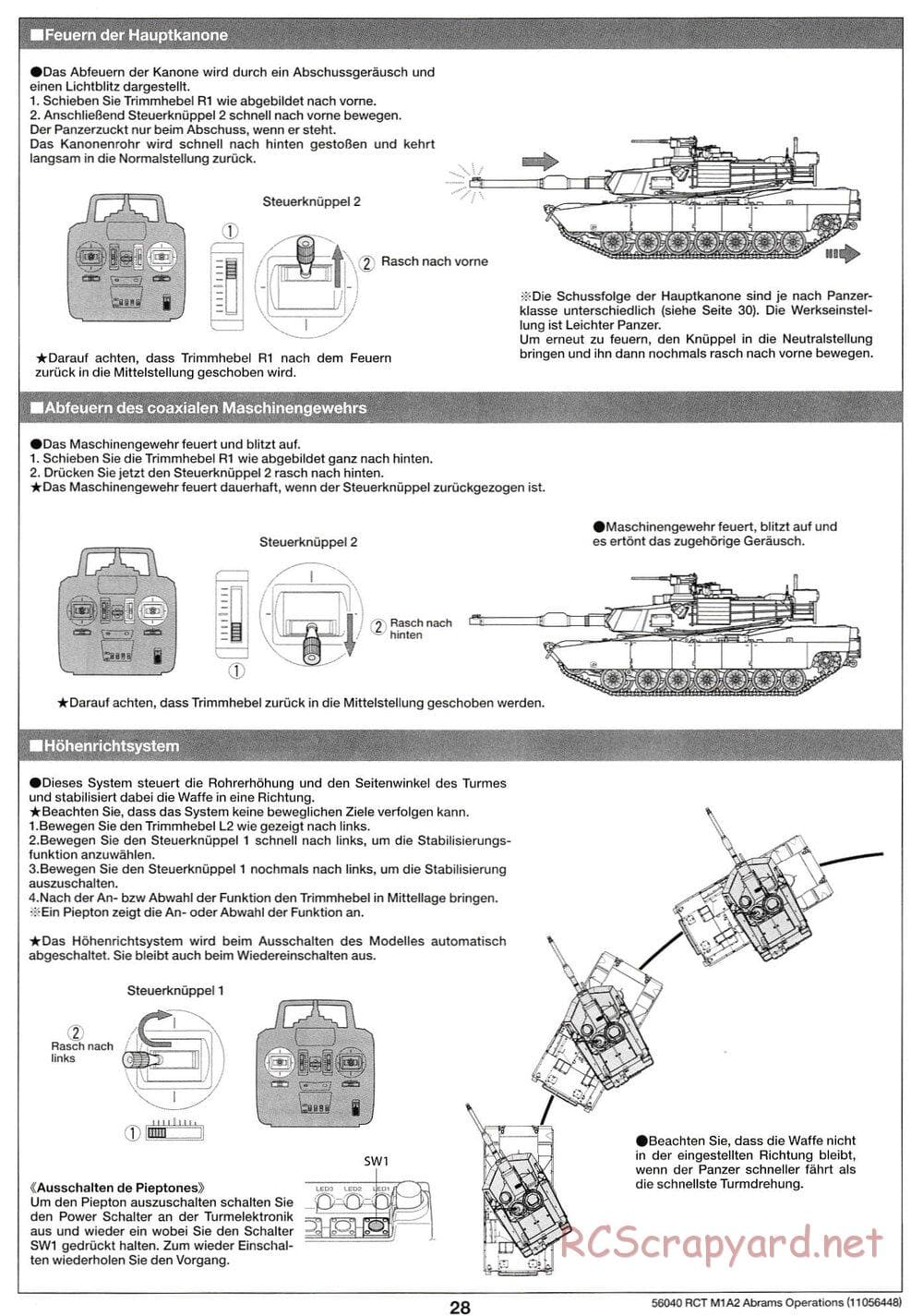 Tamiya - U.S. Main Battle Tank M1A2 Abrams - 1/16 Scale Chassis - Operation Manual - Page 6