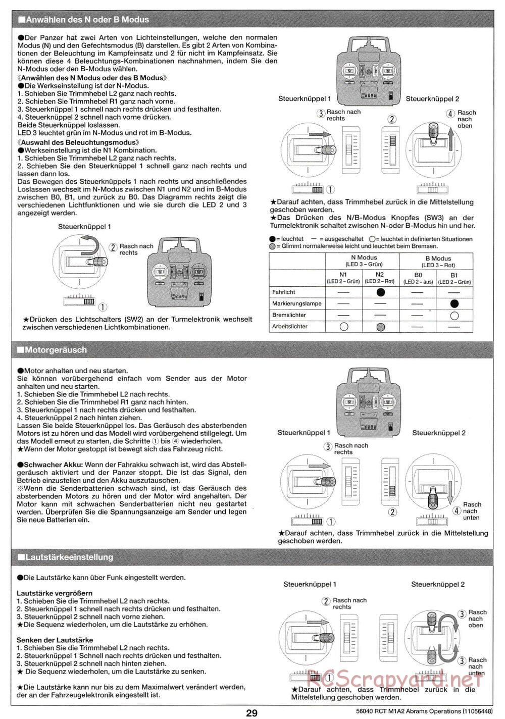 Tamiya - U.S. Main Battle Tank M1A2 Abrams - 1/16 Scale Chassis - Operation Manual - Page 7