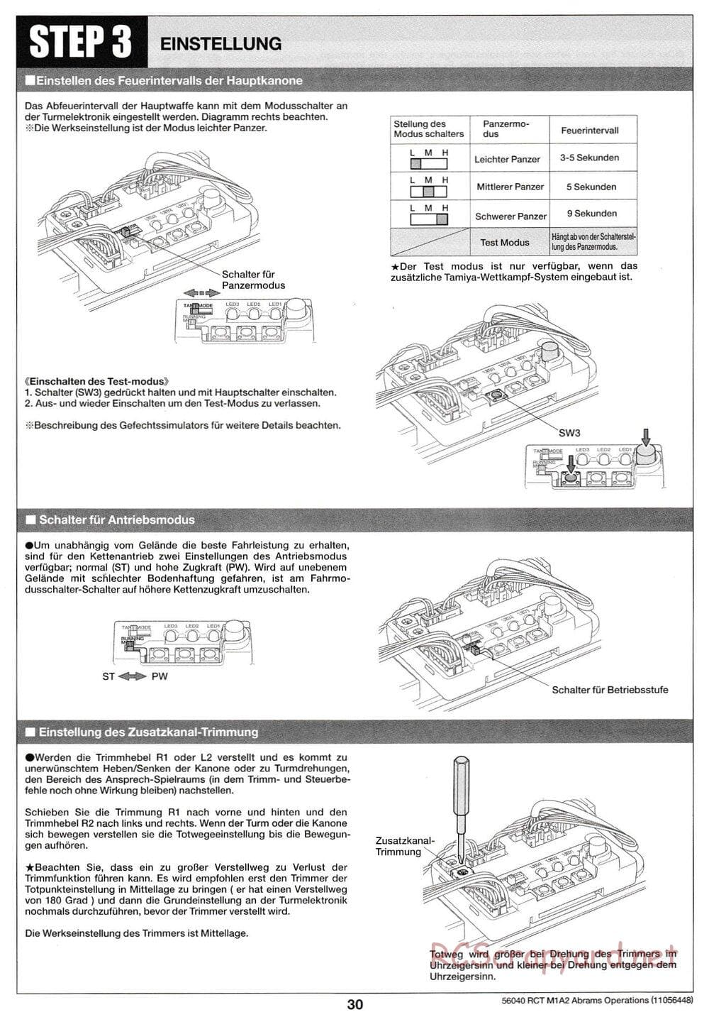 Tamiya - U.S. Main Battle Tank M1A2 Abrams - 1/16 Scale Chassis - Operation Manual - Page 8