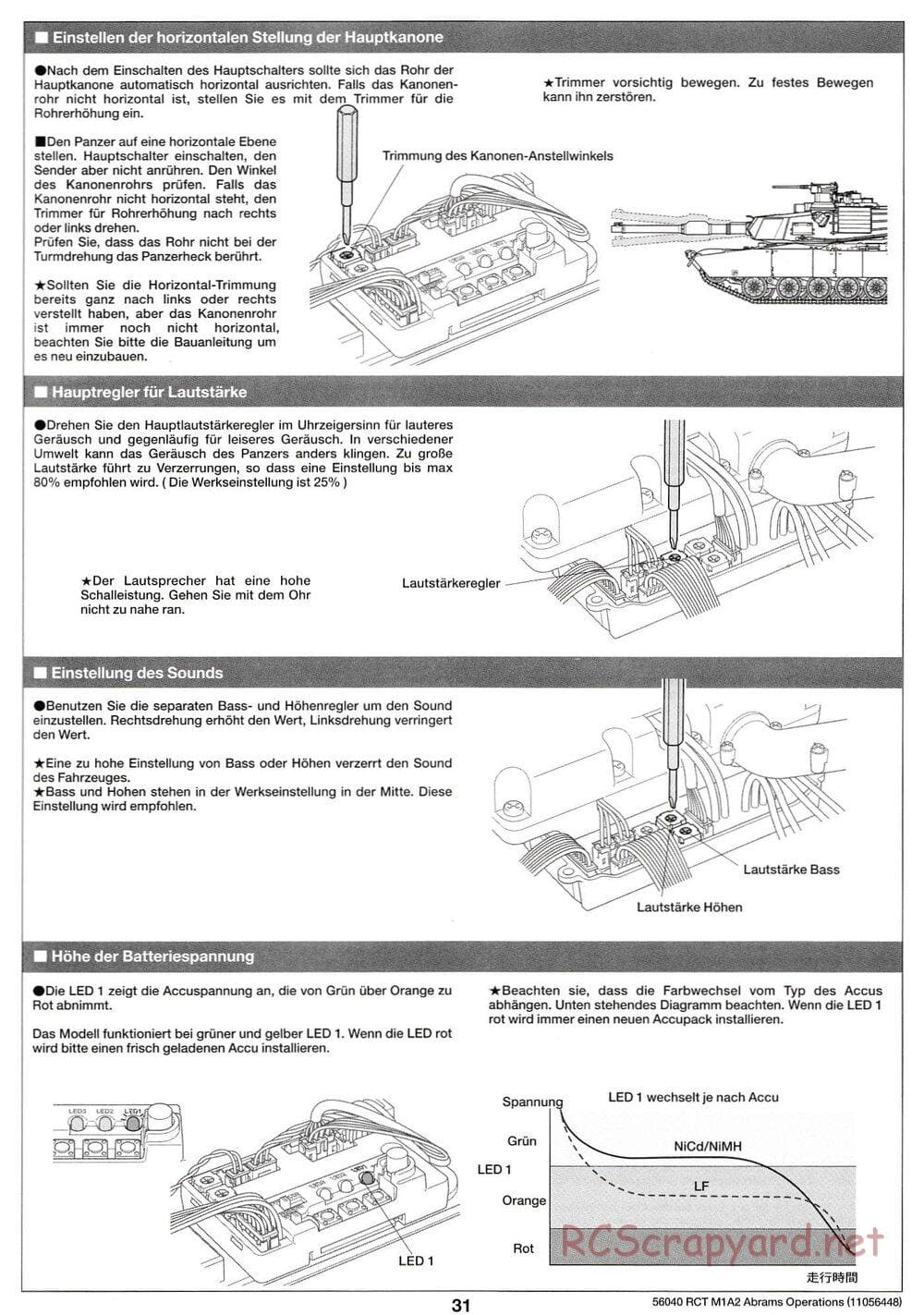 Tamiya - U.S. Main Battle Tank M1A2 Abrams - 1/16 Scale Chassis - Operation Manual - Page 9