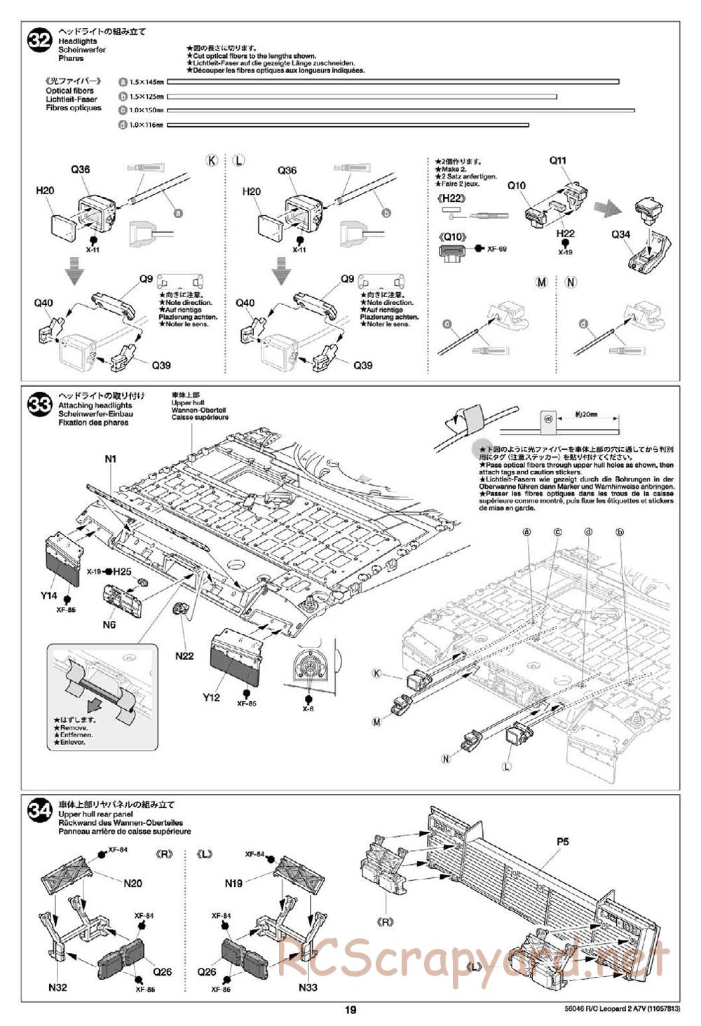 Tamiya - German Federal Army Main Battle Tank Leopard 2 A7V - 1/16 Scale Chassis - Manual - Page 19