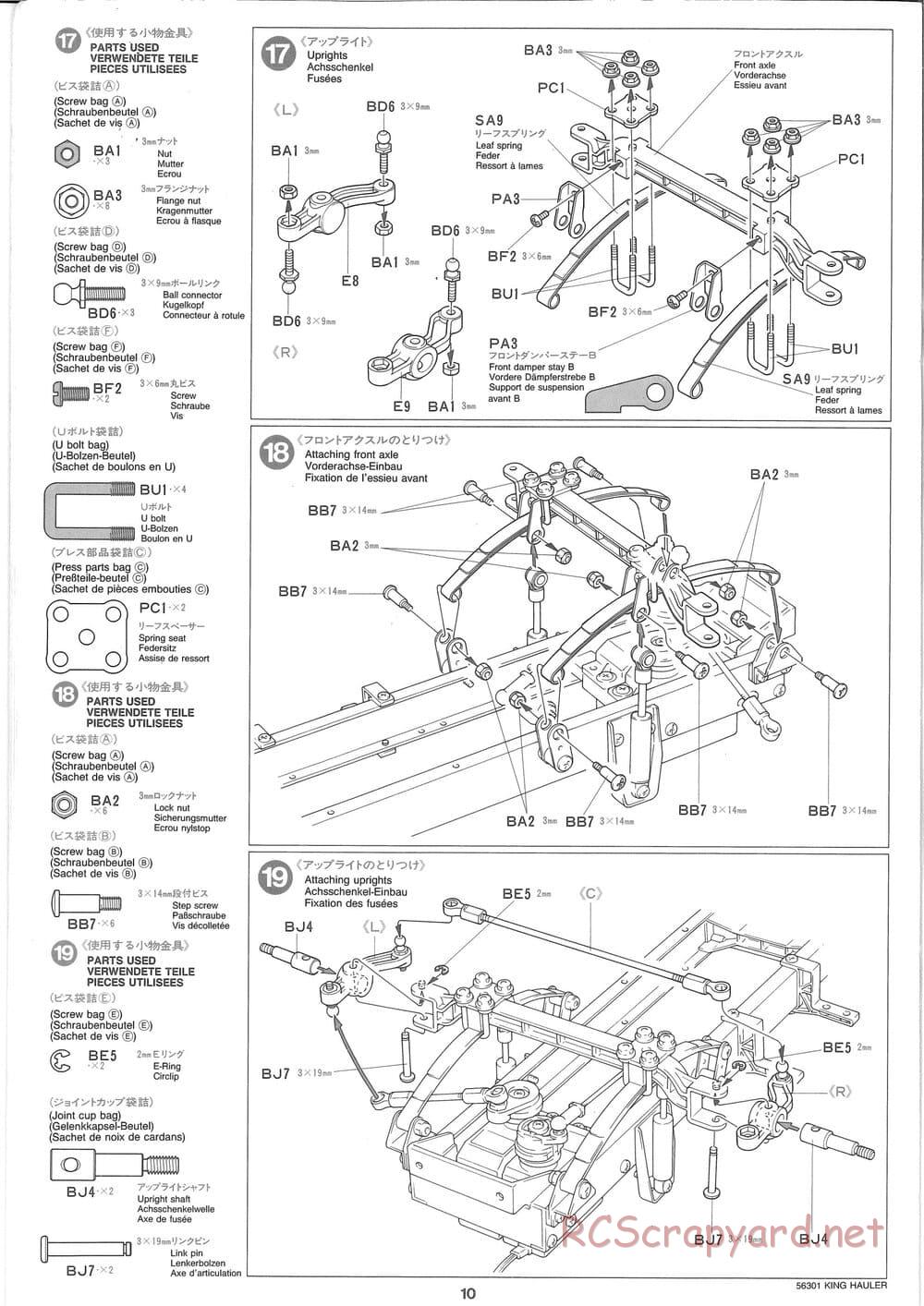 Tamiya - King Hauler - Manual - Page 10