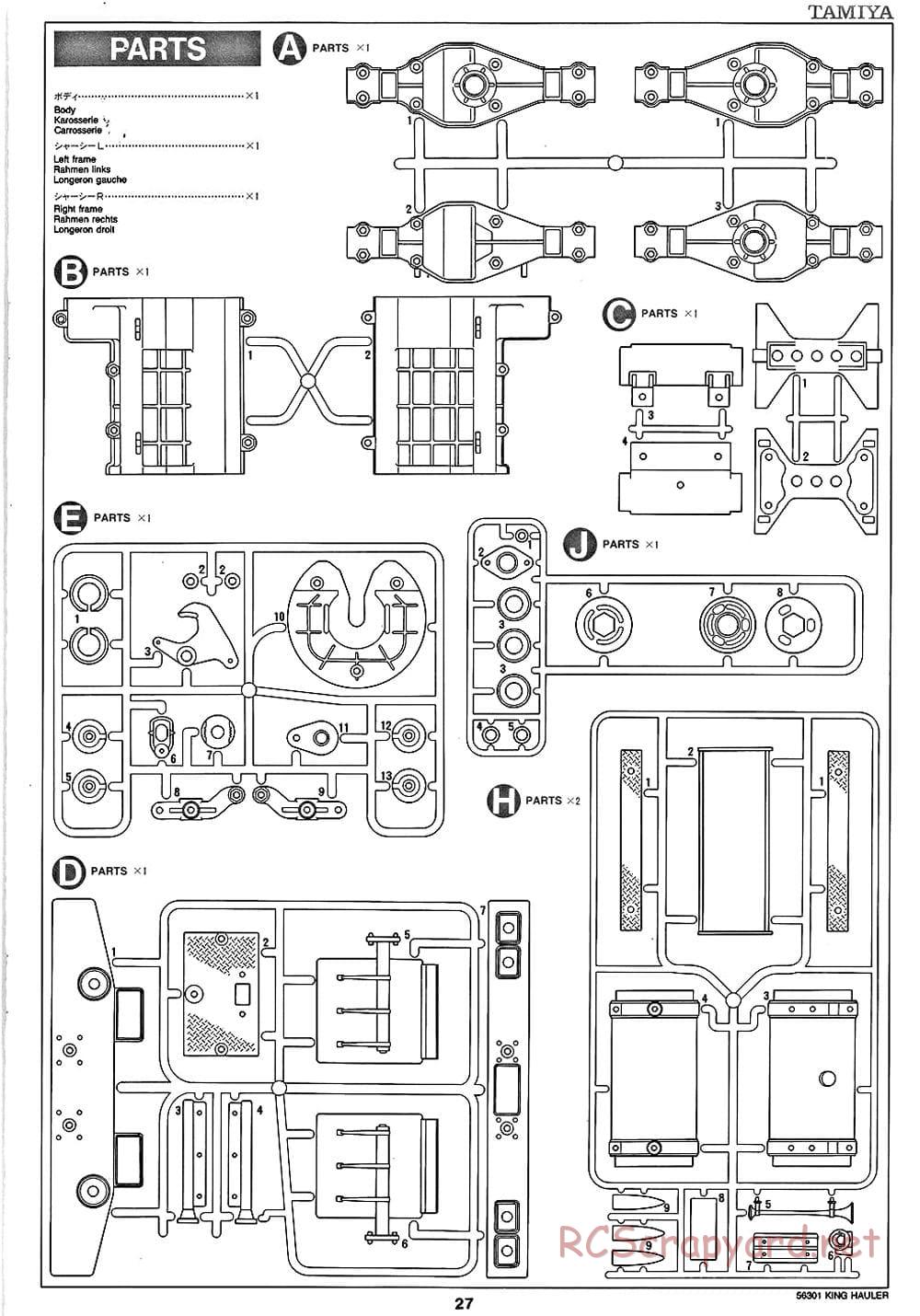 Tamiya - King Hauler - Manual - Page 27