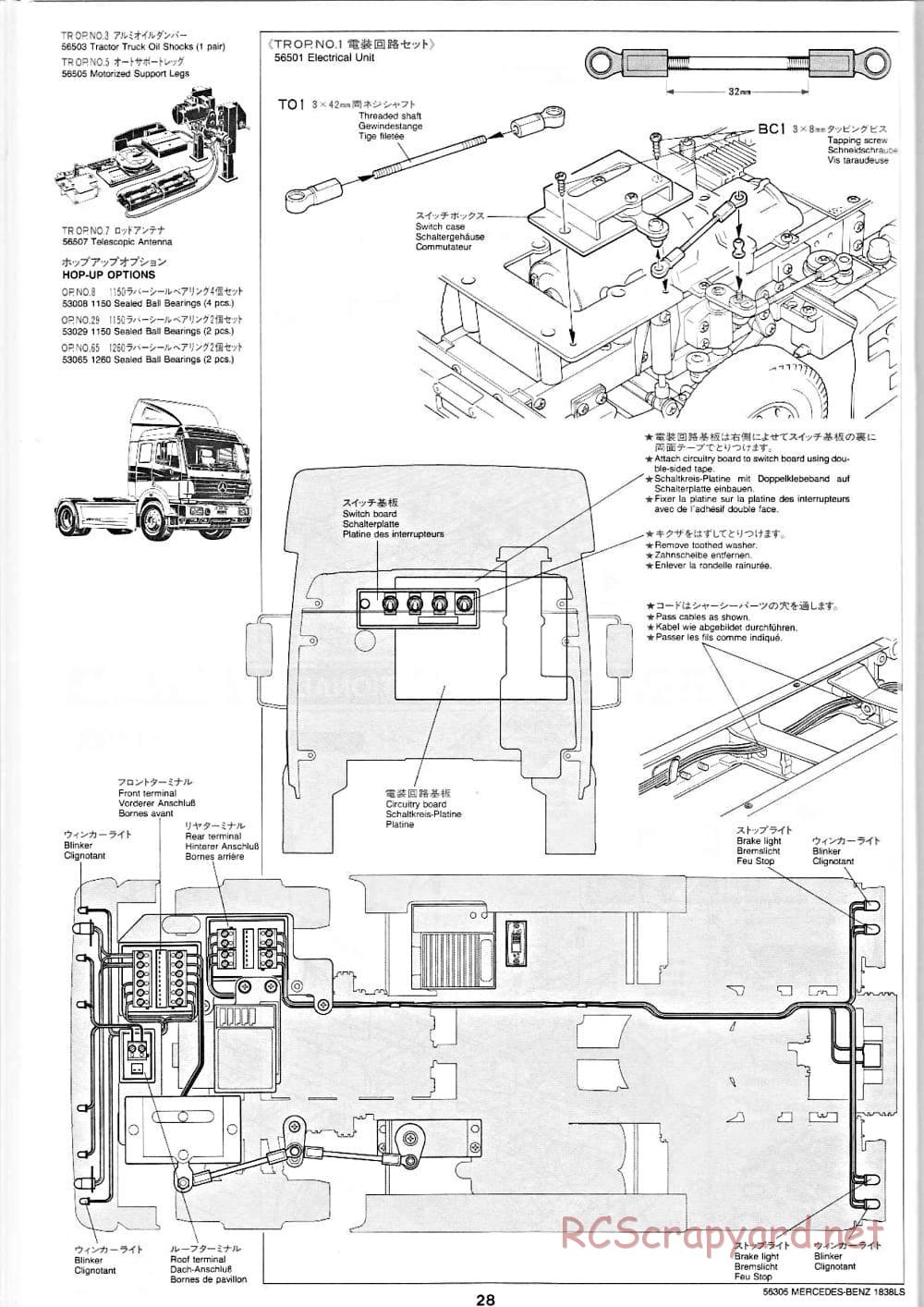 Tamiya - Mercedes-Benz 1838LS - Manual - Page 28