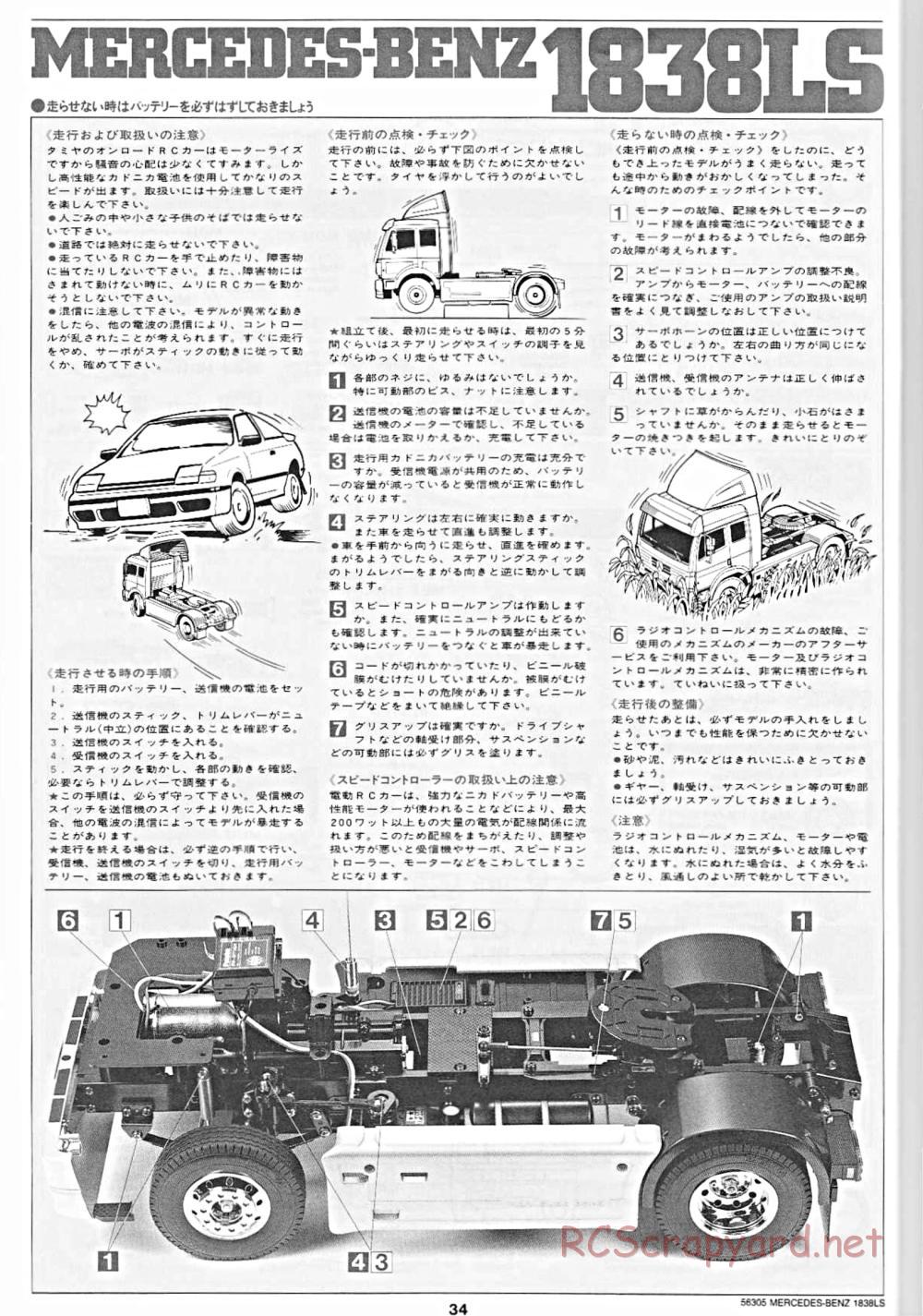 Tamiya - Mercedes-Benz 1838LS - Manual - Page 34