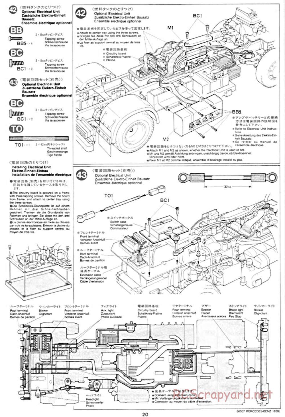 Tamiya - Mercedes-Benz 1850L Delivery Truck - Manual - Page 20