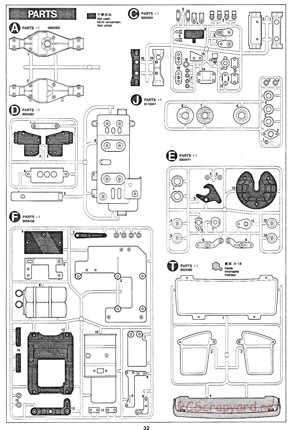 Tamiya - Mercedes-Benz 1850L Delivery Truck - Manual - Page 32
