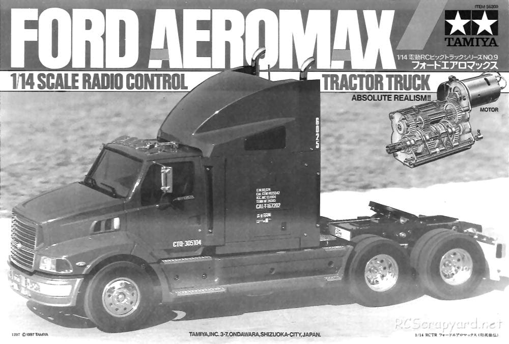 Tamiya - Ford Aeromax Tractor Truck Chassis - Manual - Page 1